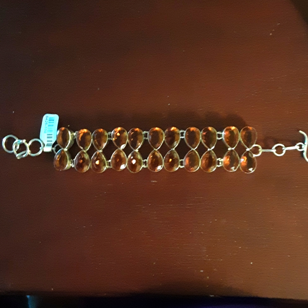 Honey Topaz 925 Bracelet